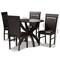 Baxton Studio Ancel Dark Brown Upholstered and Dark Brown Wood 5-Piece Dining Set 169-8031-10902 - alternate 9